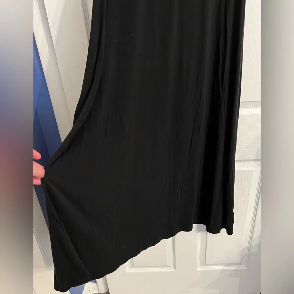 Old Navy Women’s Size Large Black Casual Fit and Flare Maxi Sleeveless Dress - Picture 3 of 7